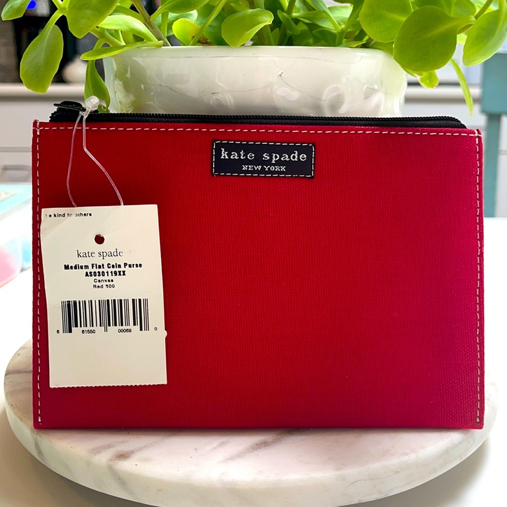 NWT - Kate Spade Flat pouch/coin purse Red